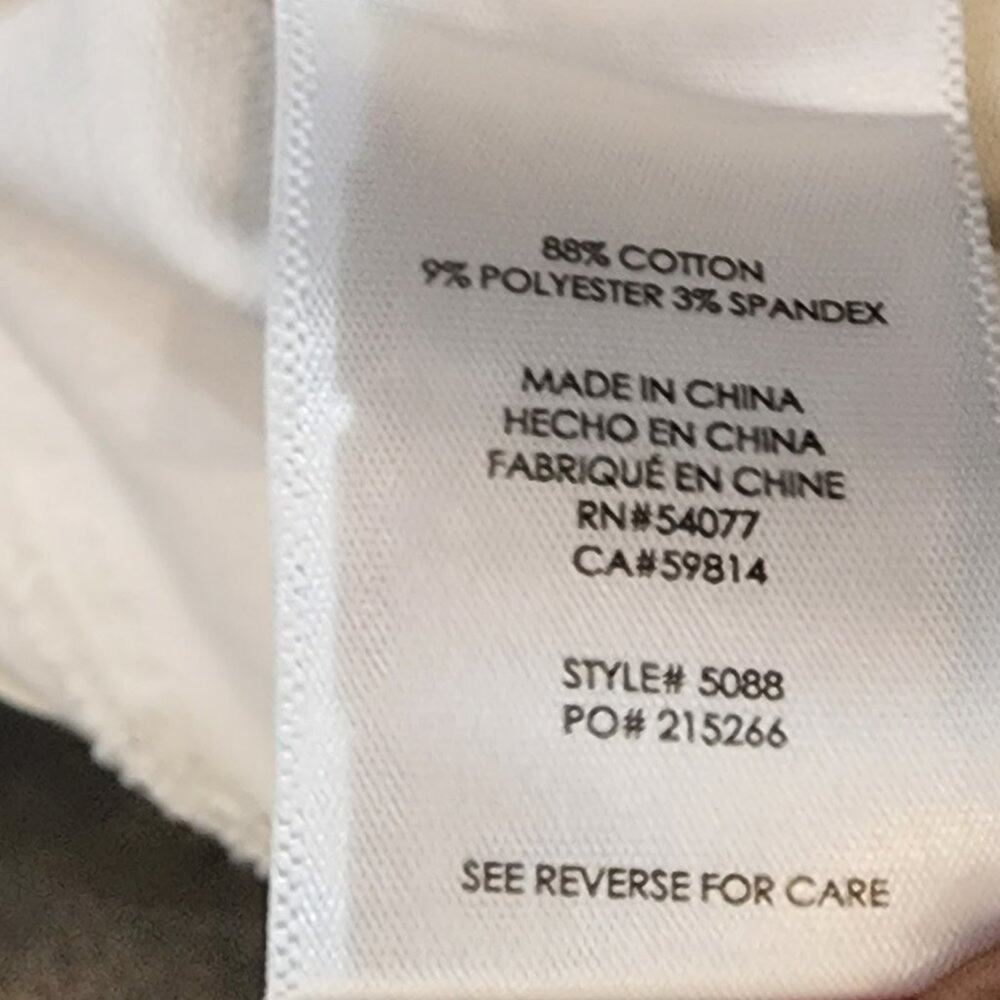 CAbi Skinny Jeans Women 2 Slimmie #5088 White Denim Stretch 5 Pocket EUC - Picture 6 of 6